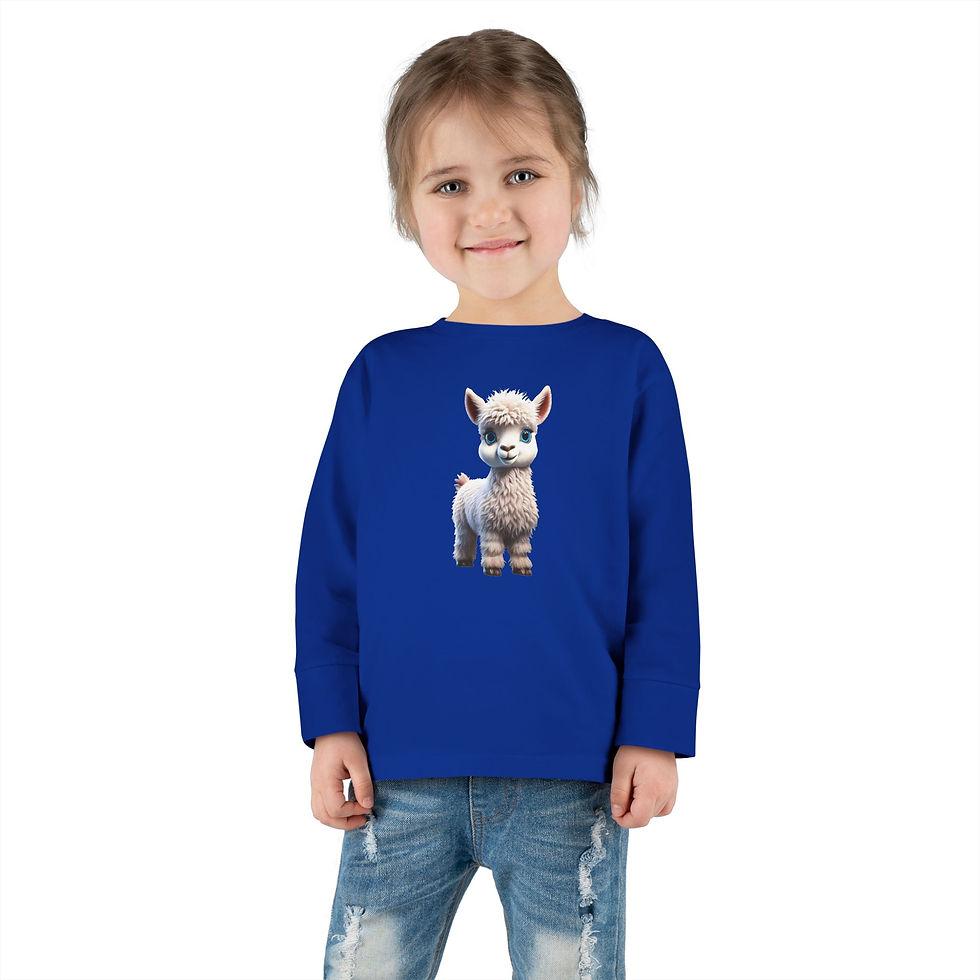 Thumbnail: Little Girl's Baby Girl Alpaca Long Sleeve Tee