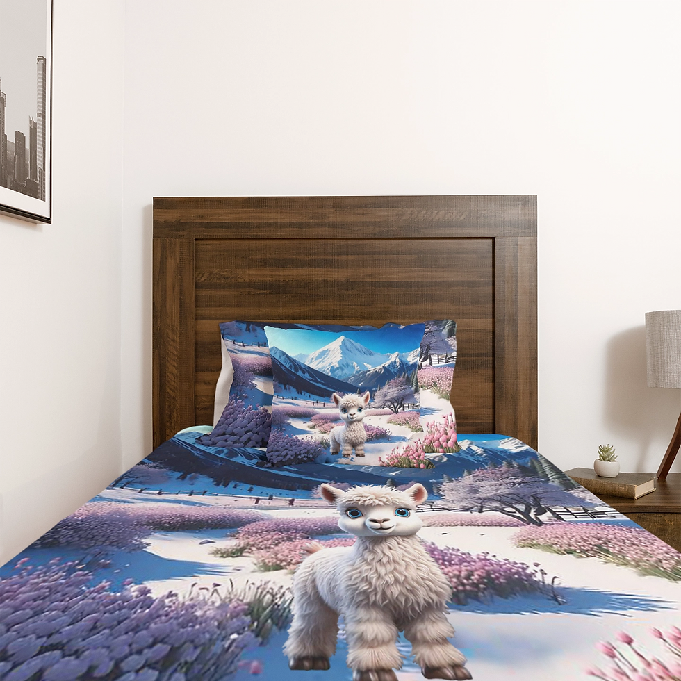 Thumbnail: Baby Girl Alpaca Throw Pillow