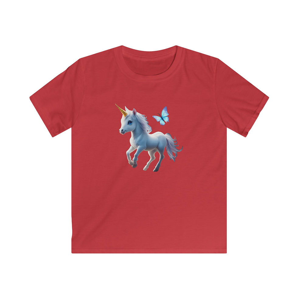 Thumbnail: Big Girl's Baby Unicorn Softstyle Tee