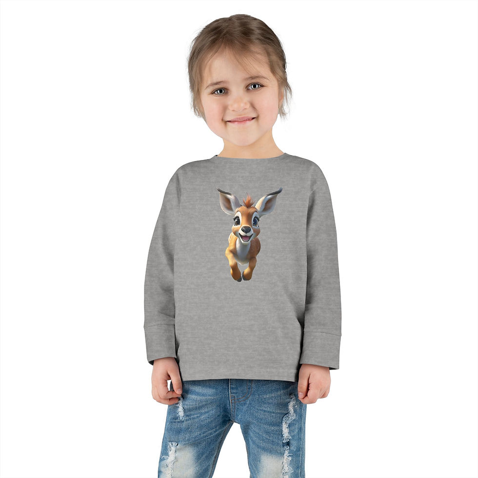 Thumbnail: Little Kid's Baby Antelope Long Sleeve Tee