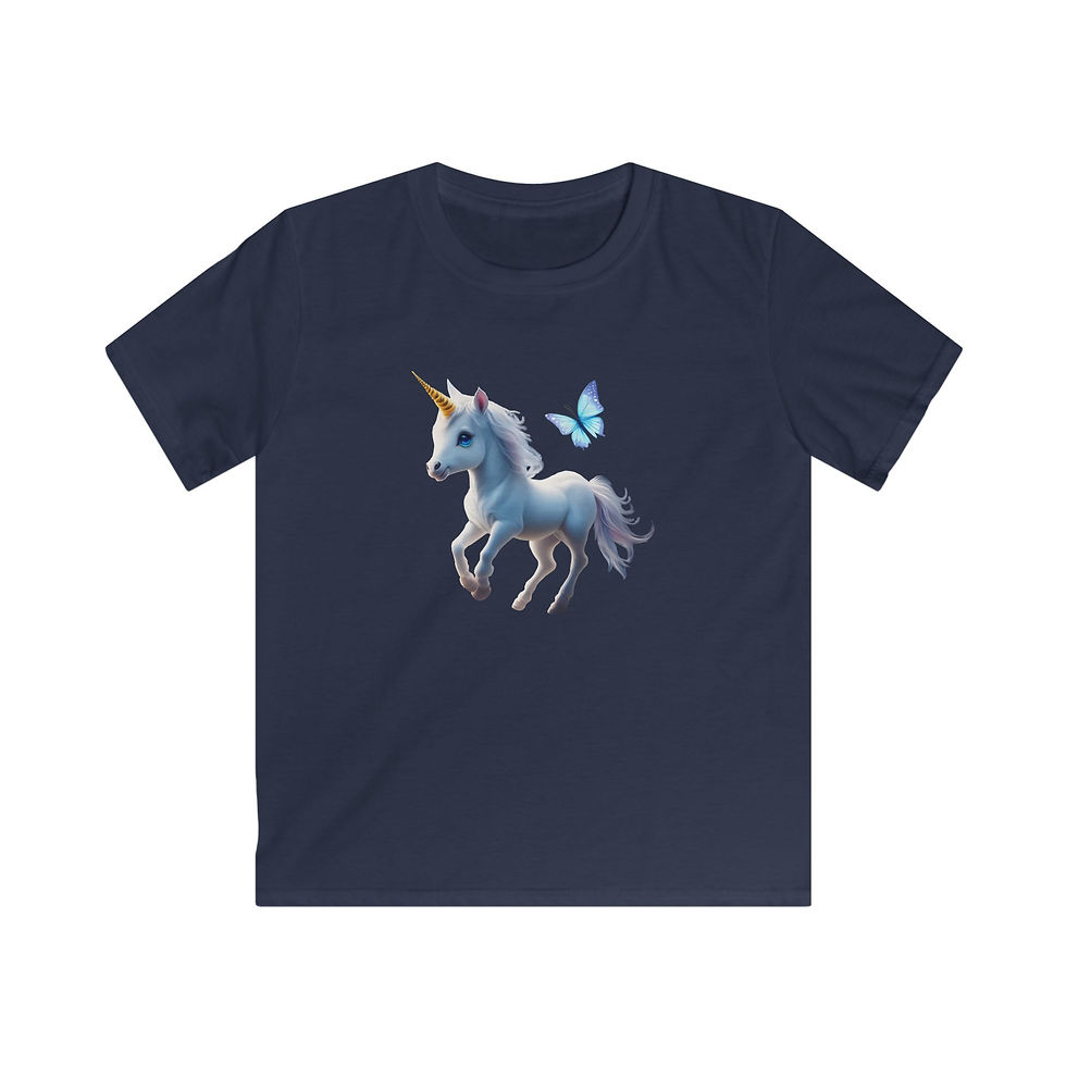 Thumbnail: Big Girl's Baby Unicorn Softstyle Tee