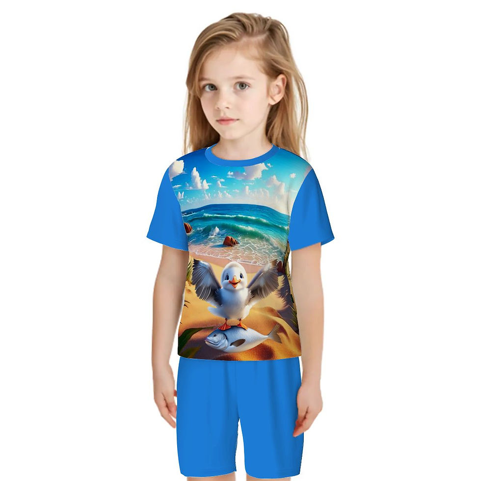 Thumbnail: Kid's Baby Albatross Short Pj Set