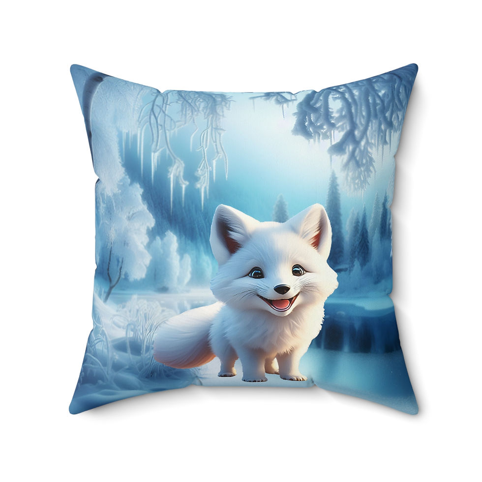 Thumbnail: Baby Arctic Fox Throw Pillow