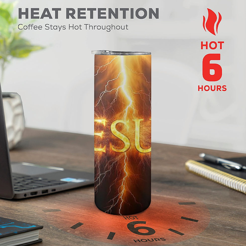 Thumbnail: **Jesus Lightning 20 oz, Skinny Tumbler W / Straw