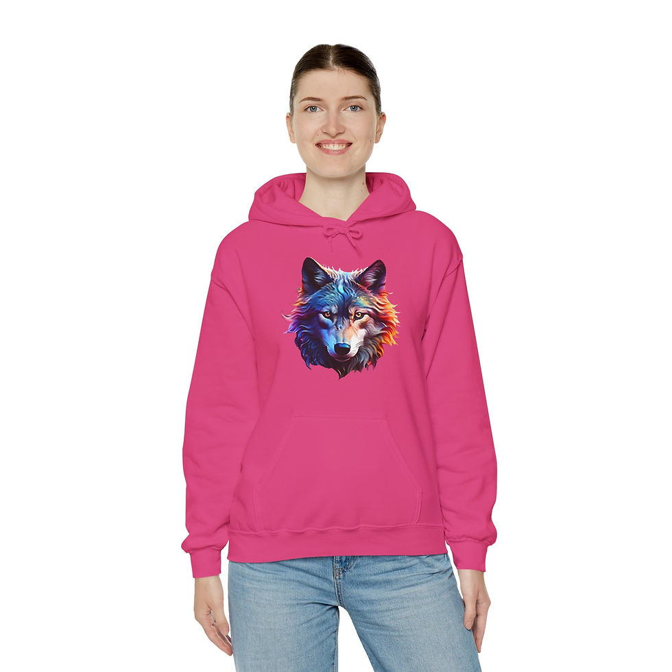 Thumbnail: Neon Wolf Heavy Blend Hoodie