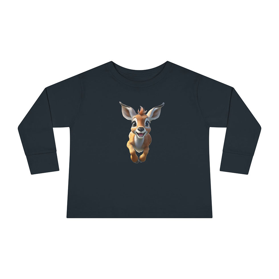 Thumbnail: Little Kid's Baby Antelope Long Sleeve Tee