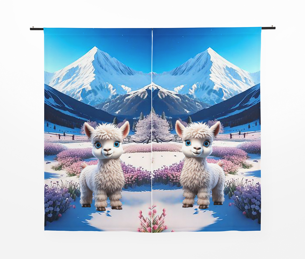 Thumbnail: Baby Girl Alpaca Blackout Curtain # 1
