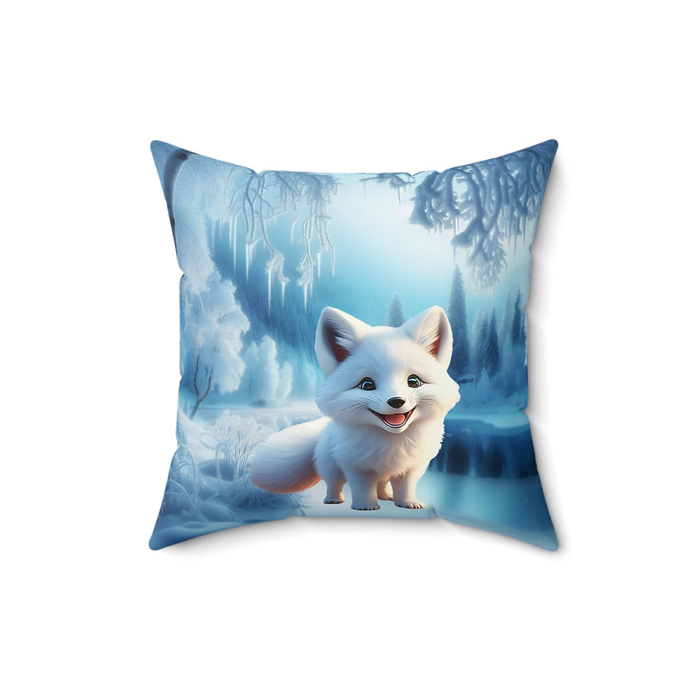 Thumbnail: Baby Arctic Fox Throw Pillow