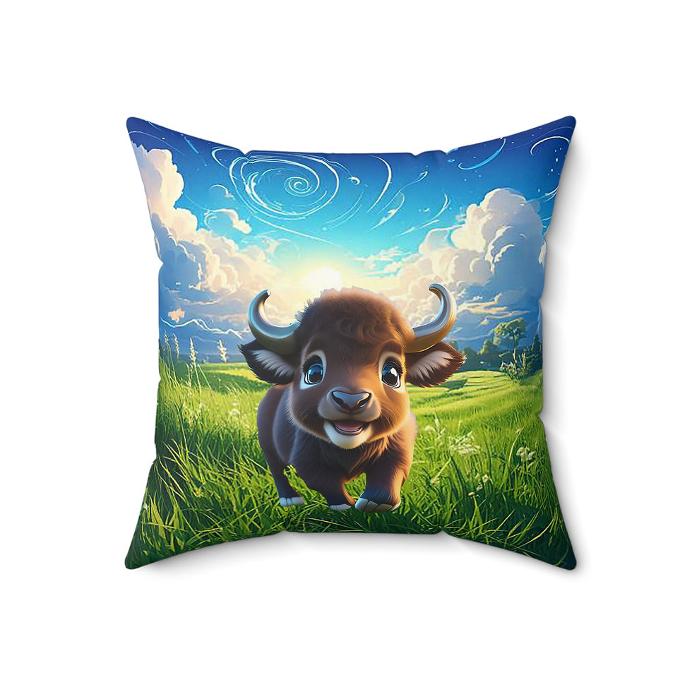 Thumbnail: Baby Buffalo Throw Pillow