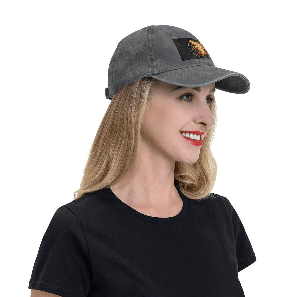 Thumbnail: Jesus & Lightning Washed Denim Baseball Cap