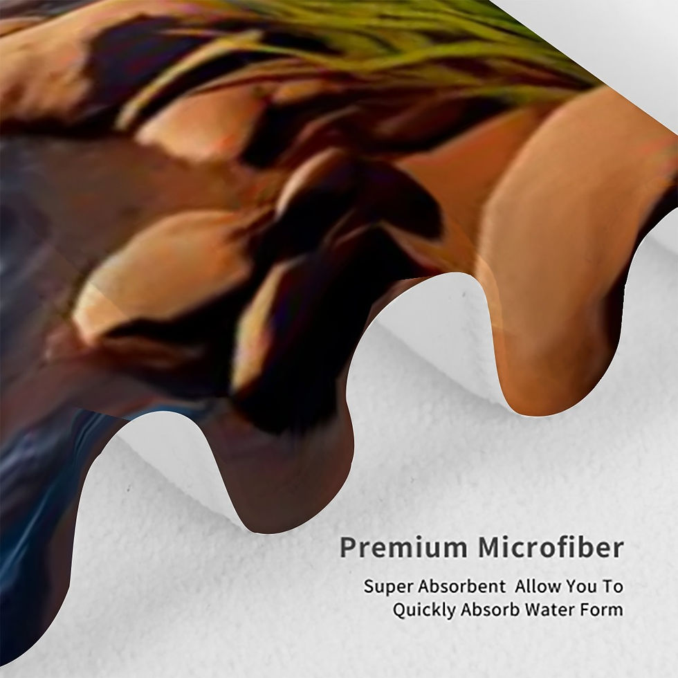Thumbnail: Baby Antelope Microfiber Bath / Beach Towel