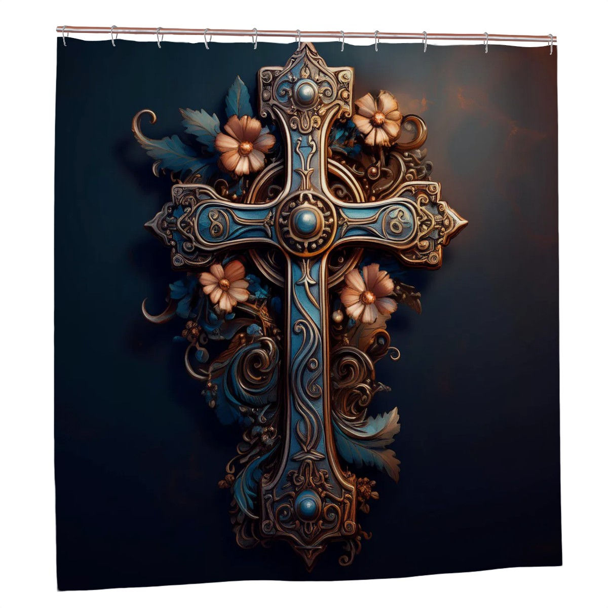 Antique Cross Shower Curtain