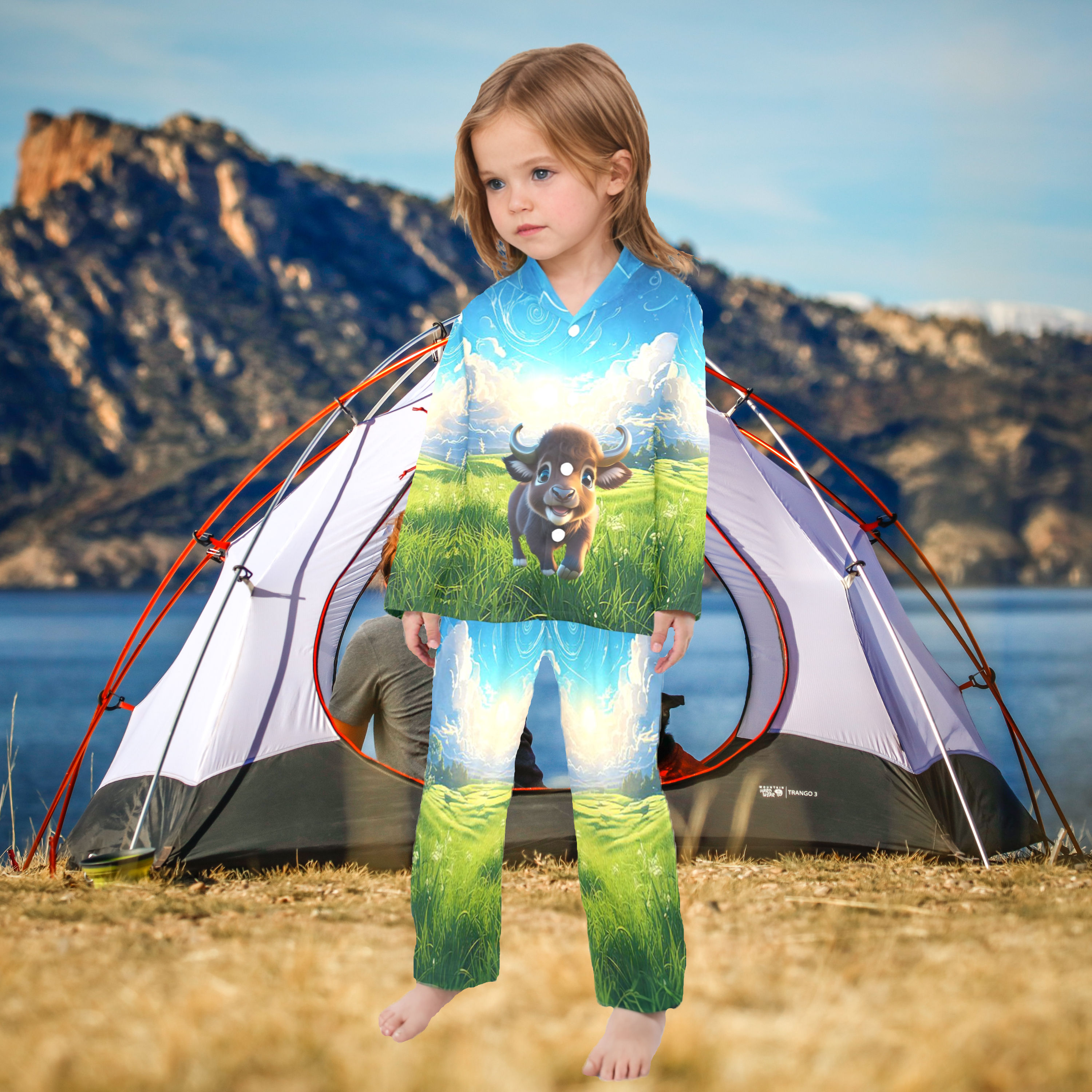 **Little Girl's Baby Buffalo Pjs