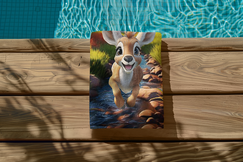 Thumbnail: Baby Antelope Microfiber Bath / Beach Towel