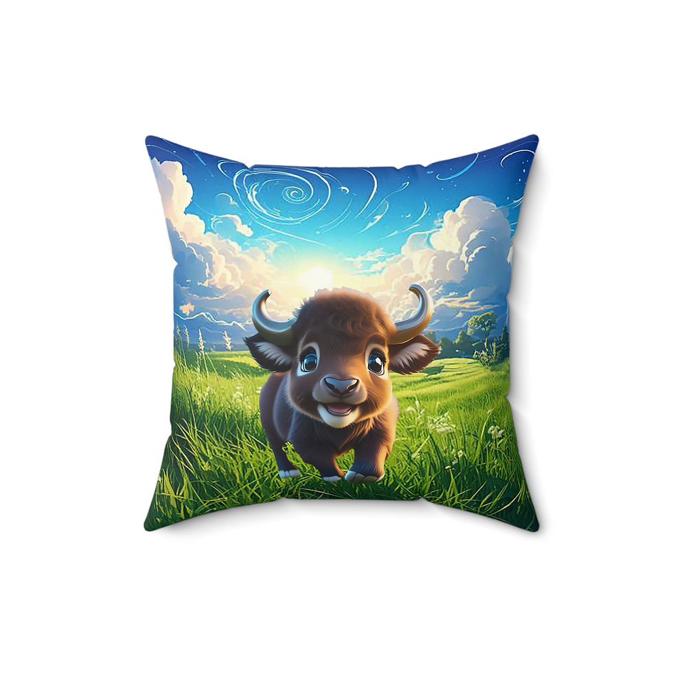 Thumbnail: Baby Buffalo Throw Pillow