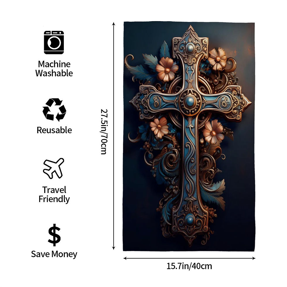 Thumbnail: Antique Cross Microfiber Hand Towel