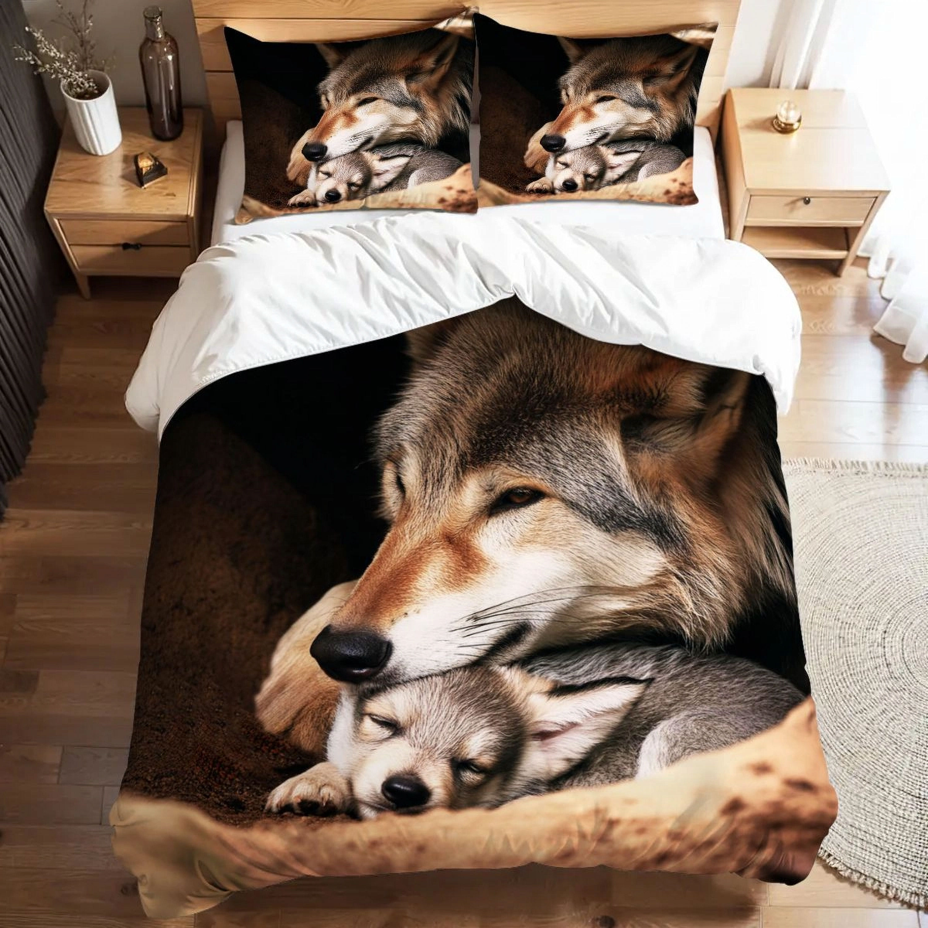 Wolf & Pup Full Duvet Set