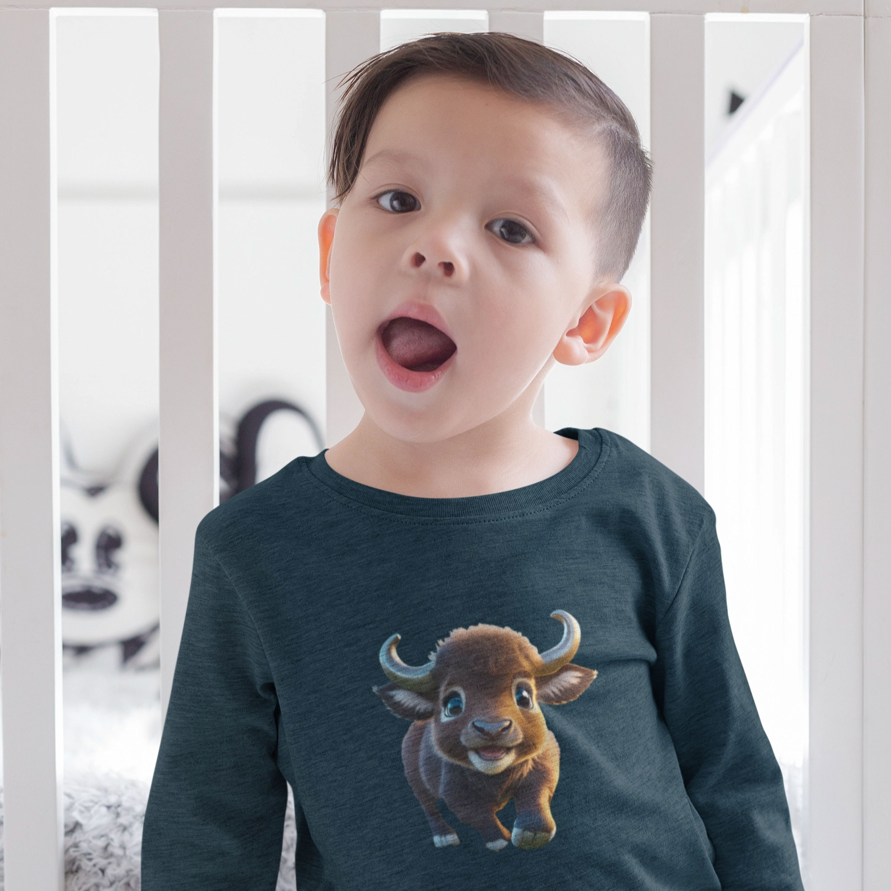 Little Kid's Baby Buffalo Long Sleeve Tee