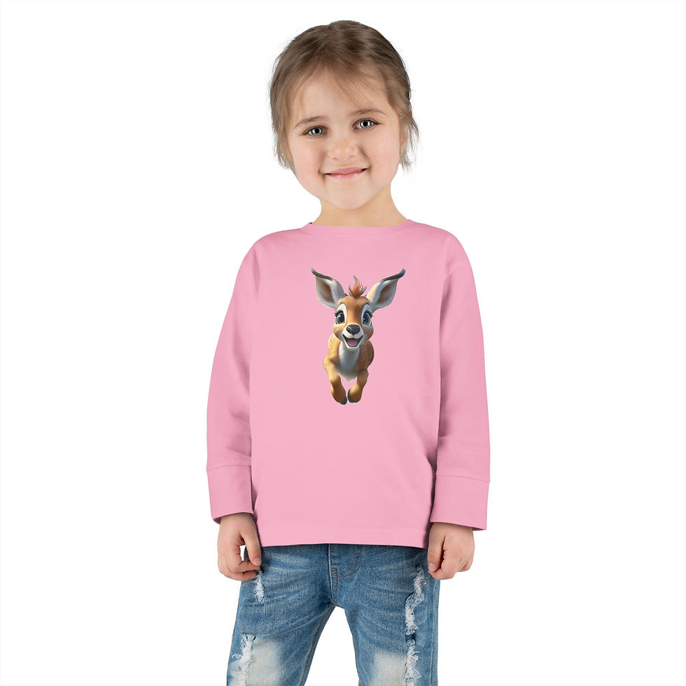 Thumbnail: Little Kid's Baby Antelope Long Sleeve Tee