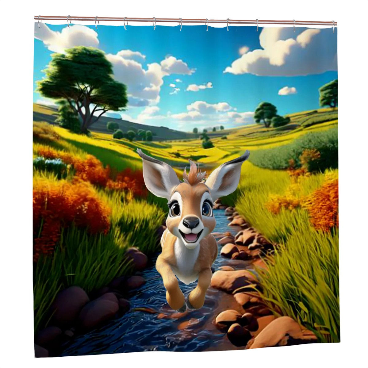 Baby Antelope Shower Curtain