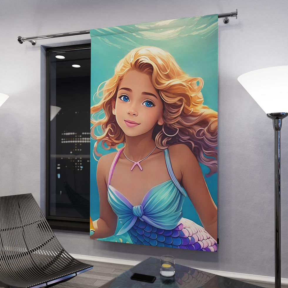 Thumbnail: Mermaid Blackout Curtain 2