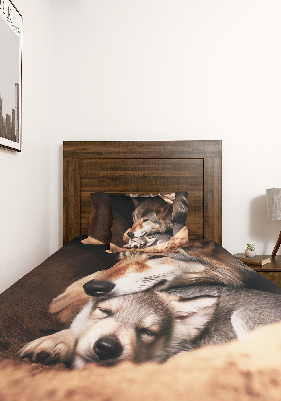 Thumbnail: Wolf & Pup Twin Comforter Set