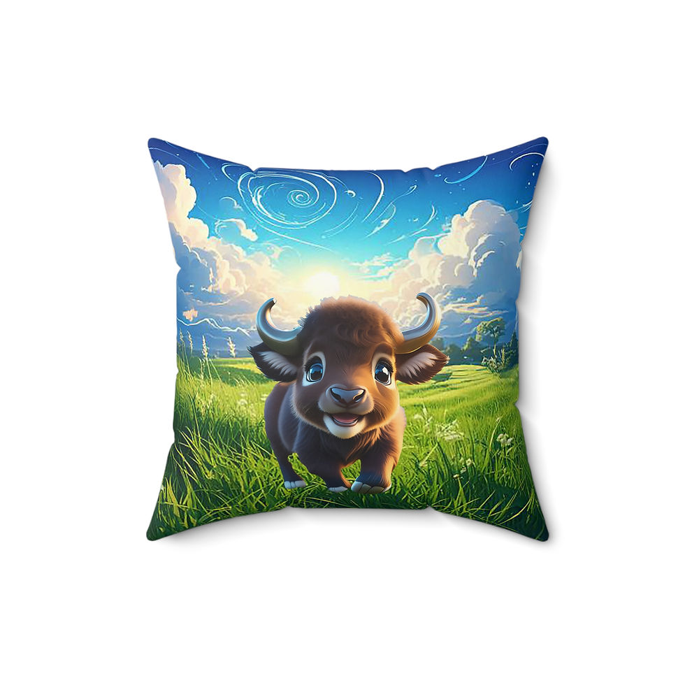 Thumbnail: Baby Buffalo Throw Pillow