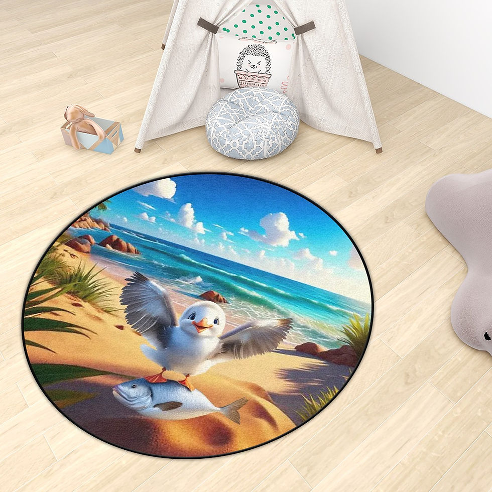 Thumbnail: Baby Albatross Round Area Rug