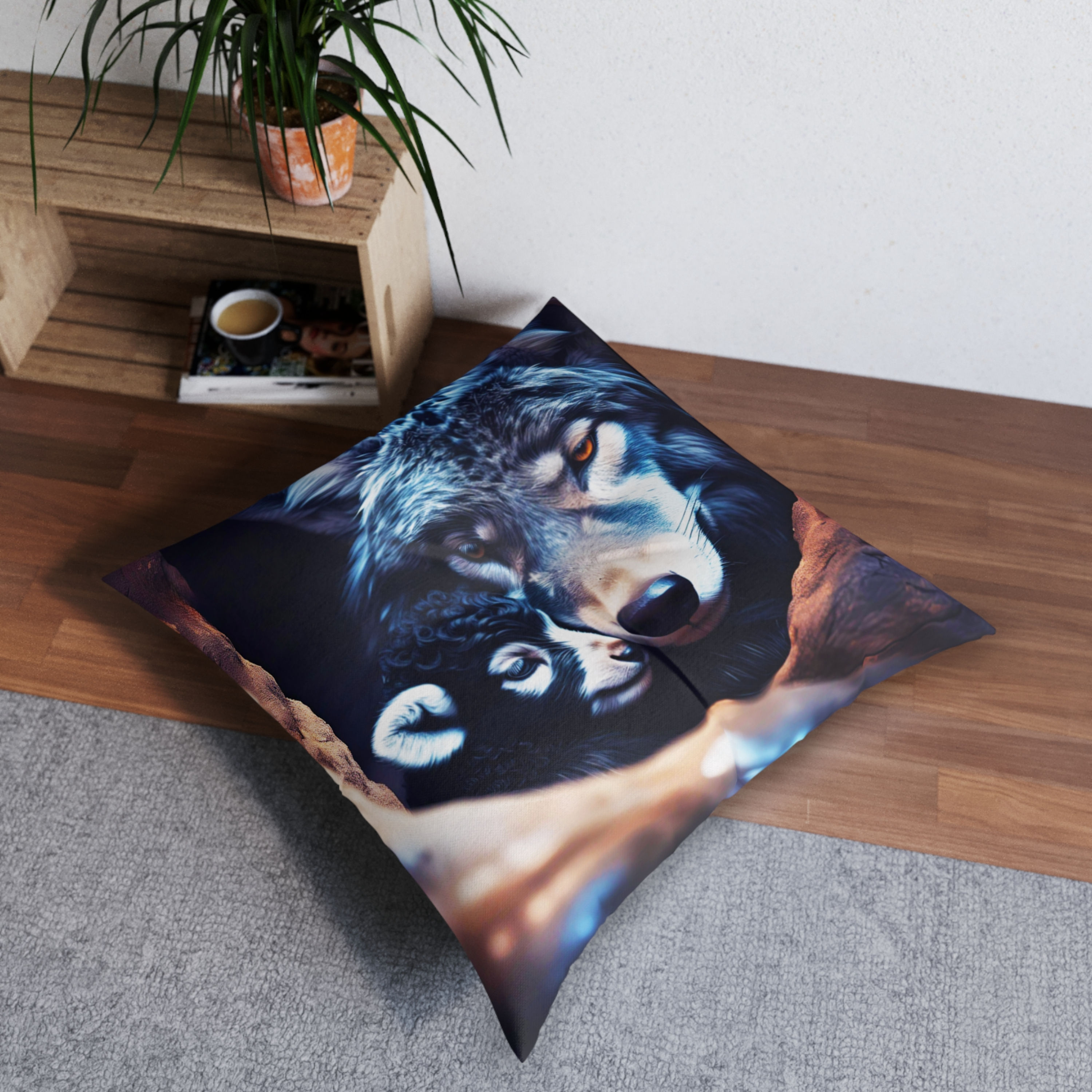 Wolf & Lamb Square Floor Pillow