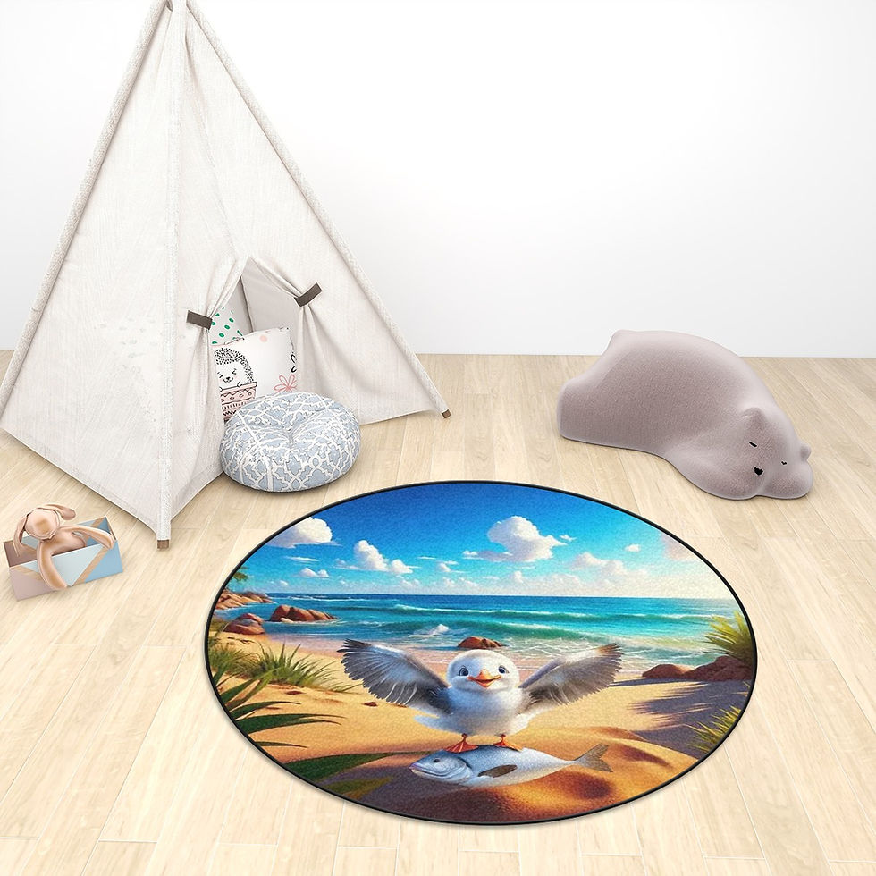 Thumbnail: Baby Albatross Round Area Rug