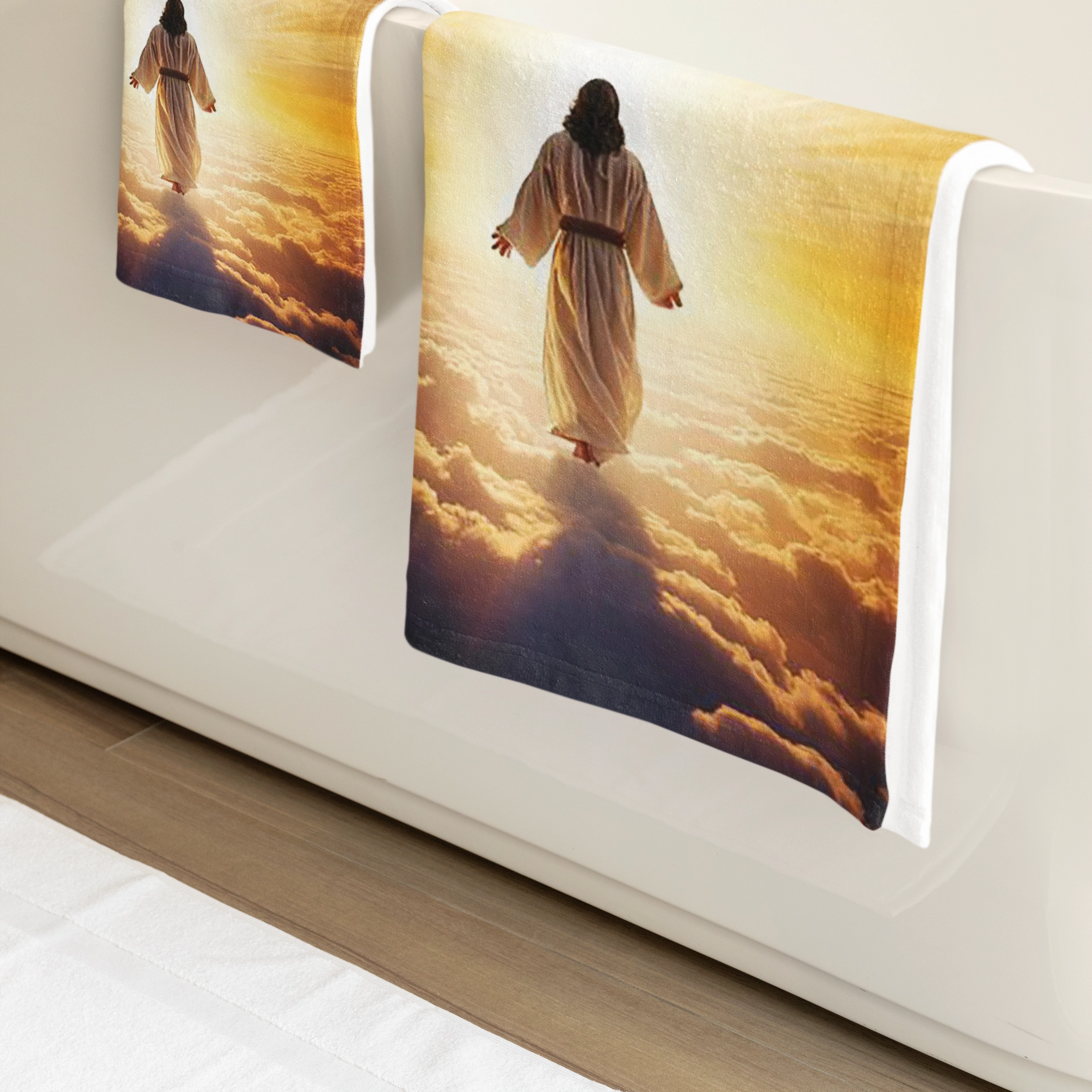 Jesus on the Clouds Microfiber Wash Cloth