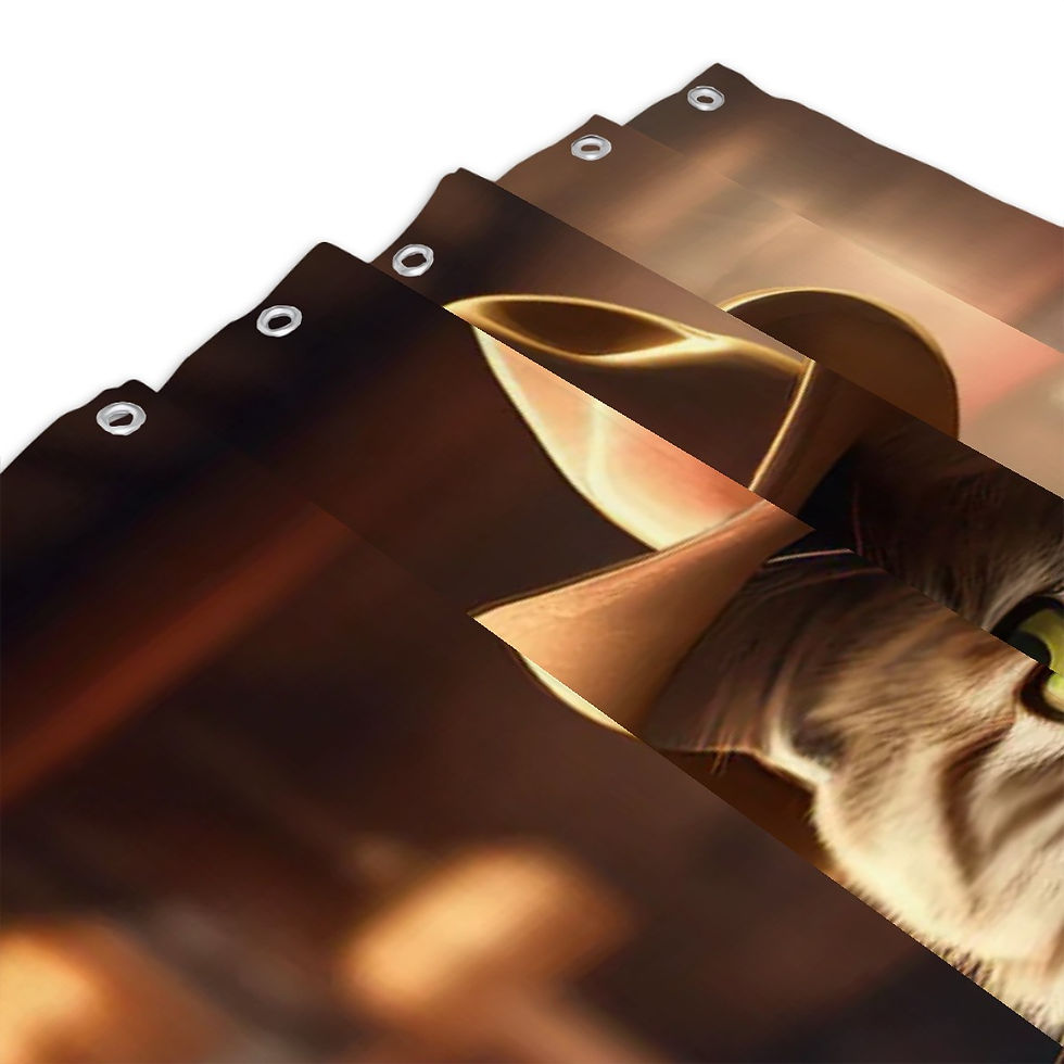Thumbnail: Cowboy Kitty Shower Curtain