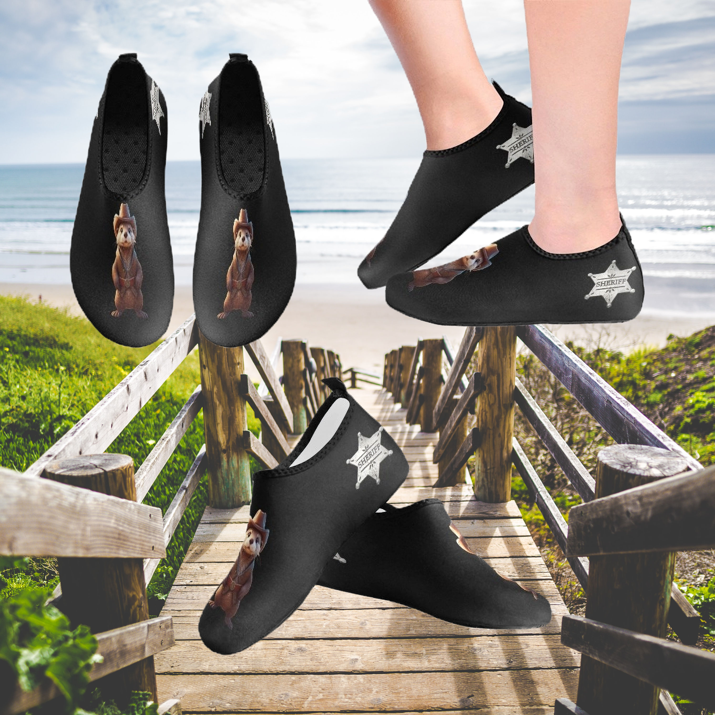 **Otter Sheriff Aqua Socks