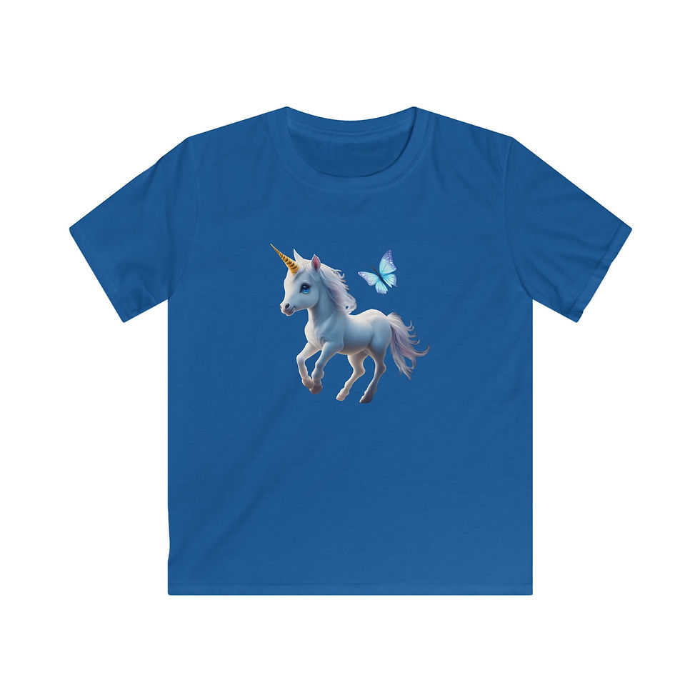 Thumbnail: Big Girl's Baby Unicorn Softstyle Tee