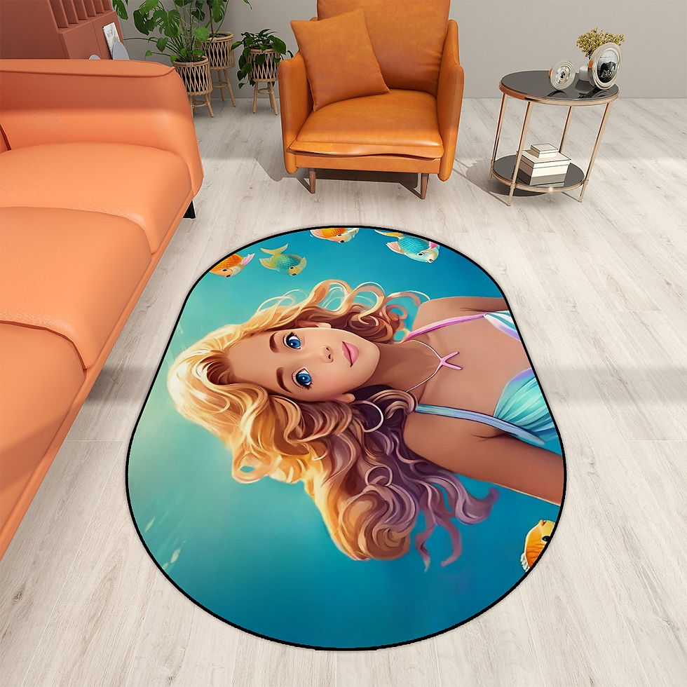 Thumbnail: Mermaid Oval Area Rug