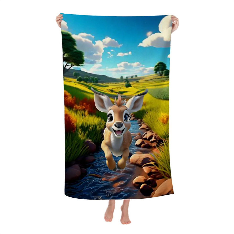 Thumbnail: Baby Antelope Microfiber Bath / Beach Towel