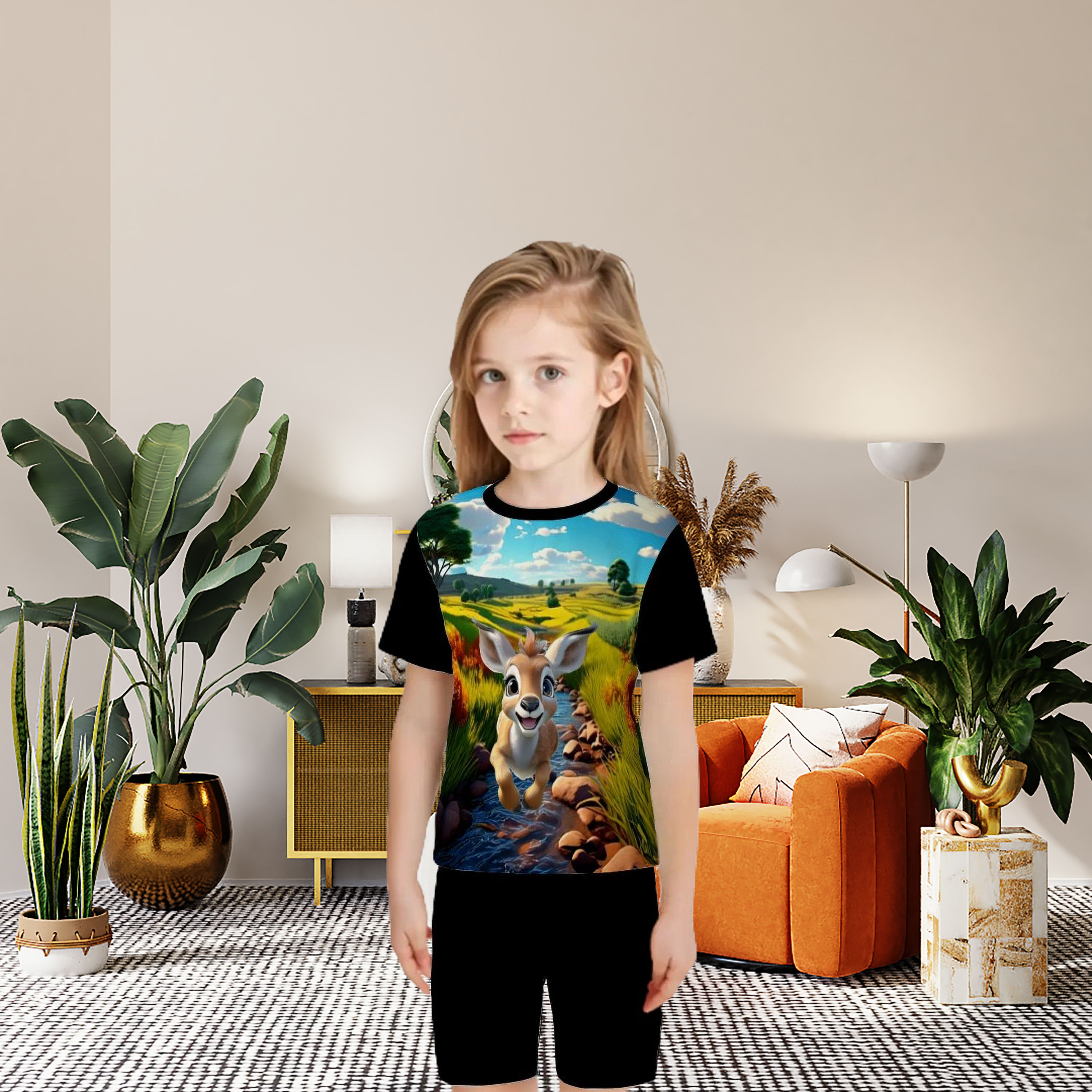 Kid's Baby Antelope Short Pj set