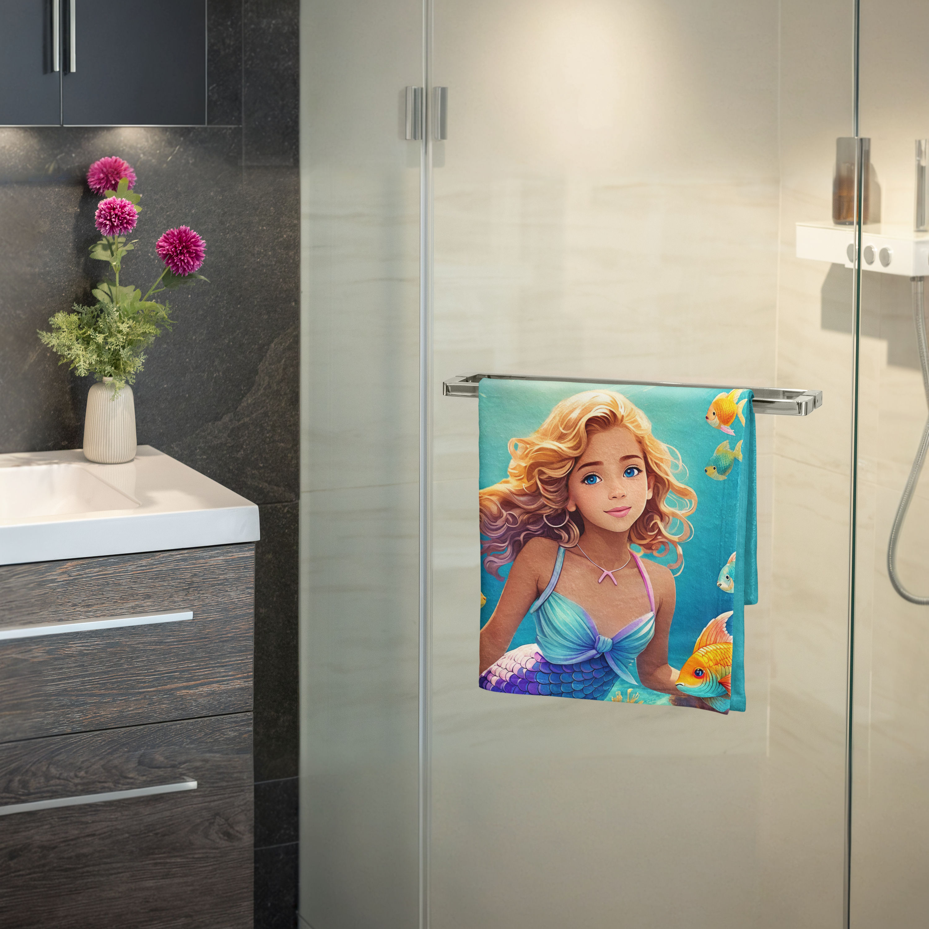 Mermaid Microfiber Bath / Beach Towel