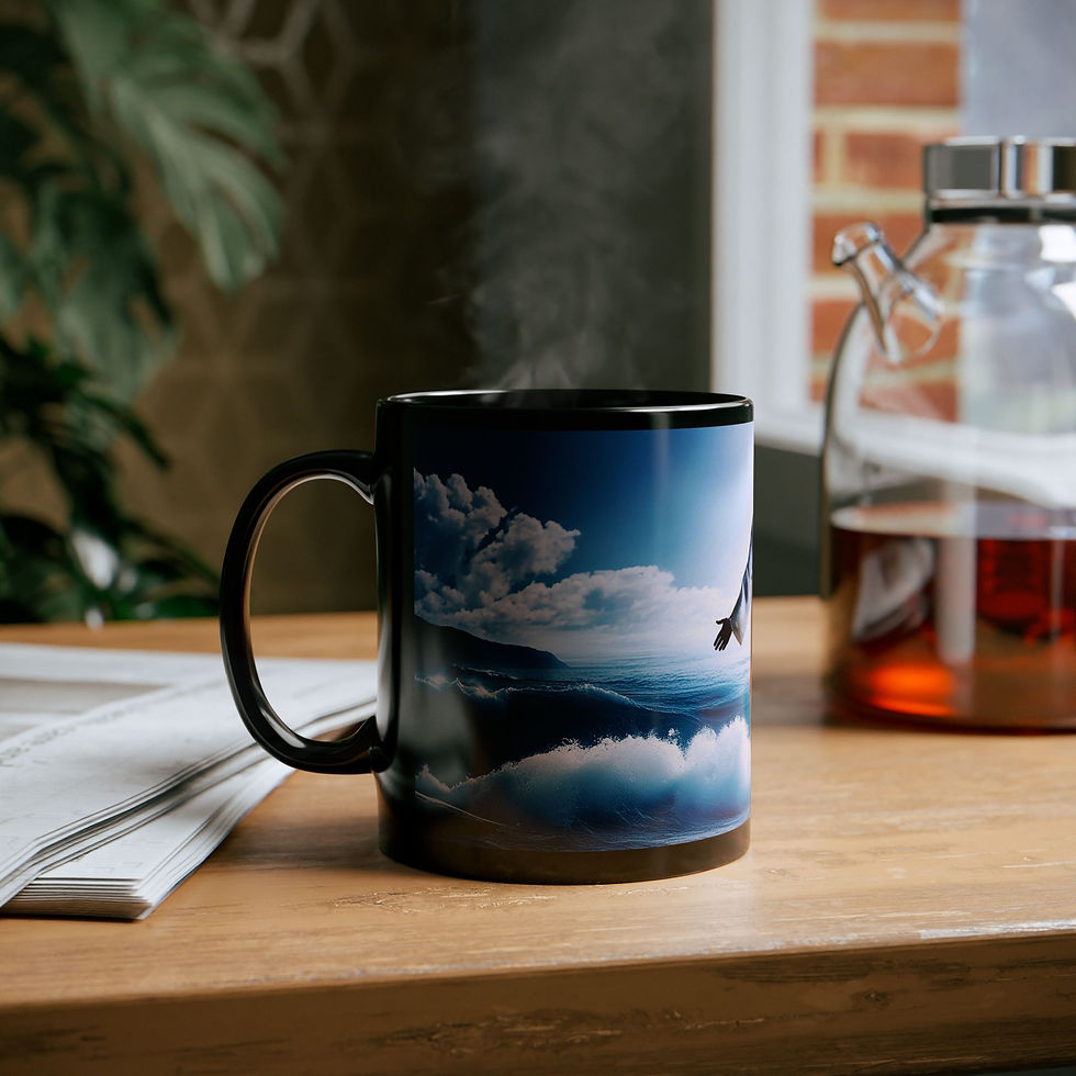 Thumbnail: Jesus Walking on Water Black Mug