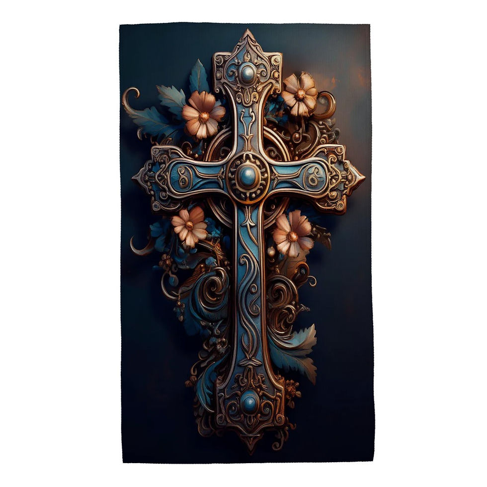 Thumbnail: Antique Cross Microfiber Hand Towel