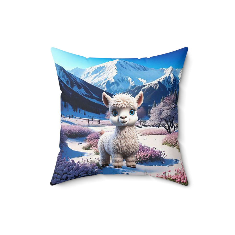 Thumbnail: Baby Girl Alpaca Throw Pillow