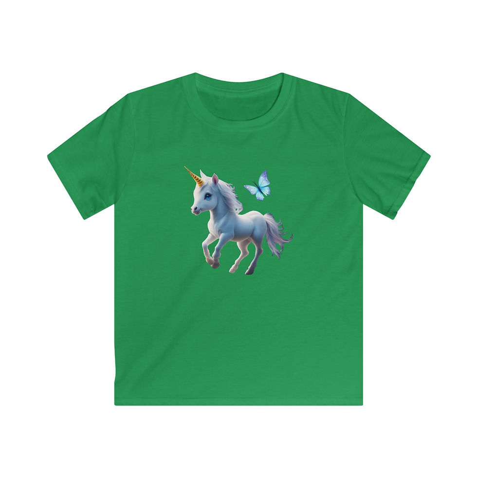 Thumbnail: Big Girl's Baby Unicorn Softstyle Tee