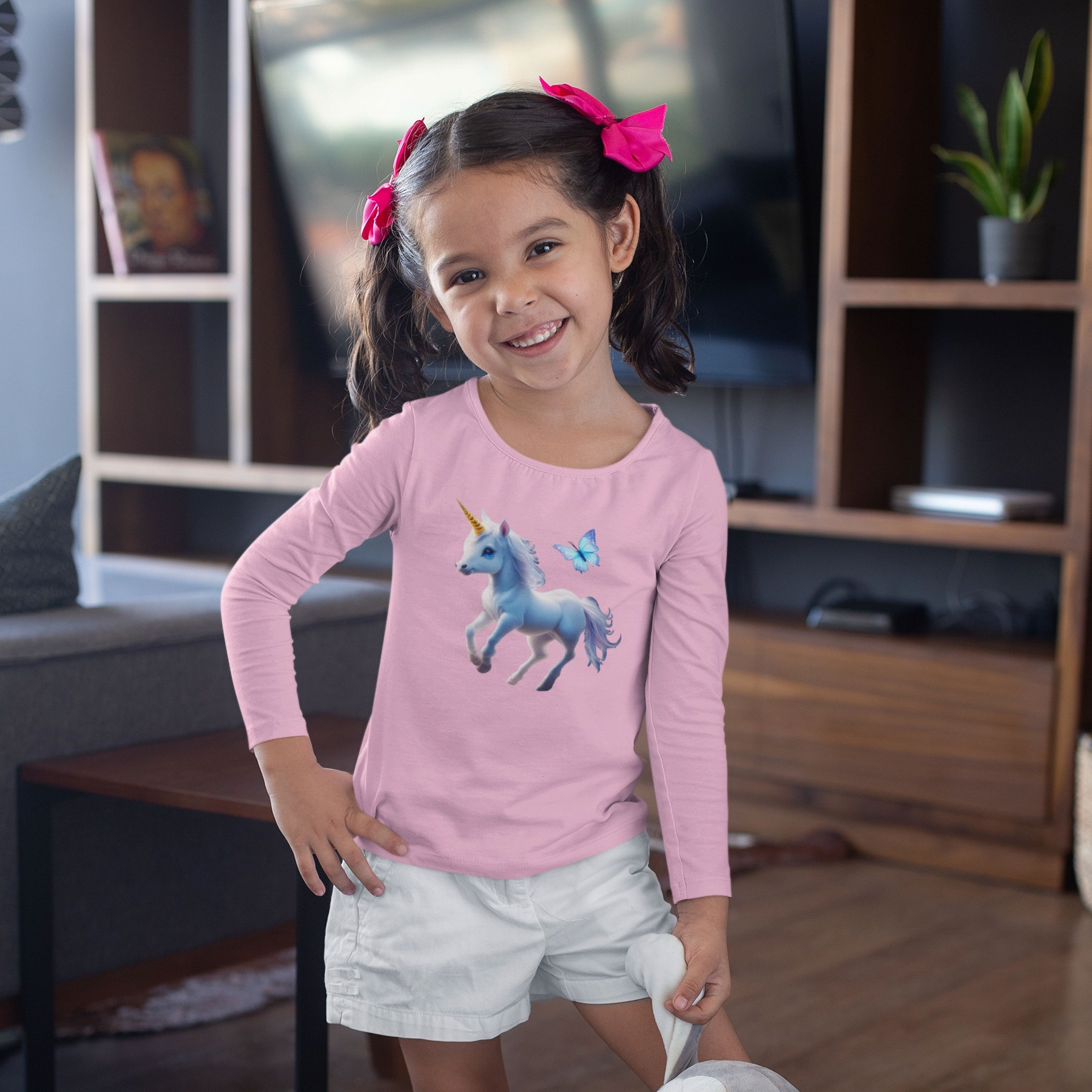 Little Girl's Baby Unicorn Long Sleeve Tee