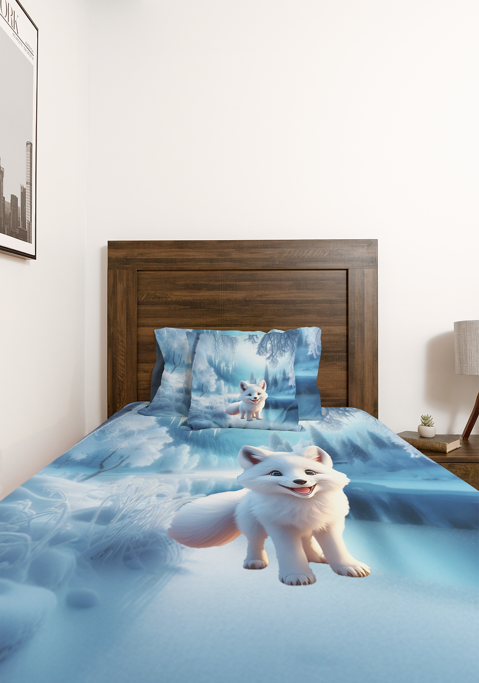 Thumbnail: Baby Arctic Fox Throw Pillow