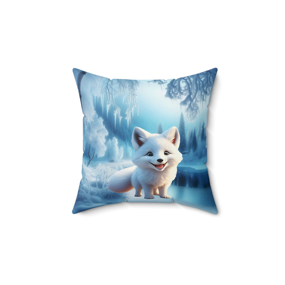 Thumbnail: Baby Arctic Fox Throw Pillow