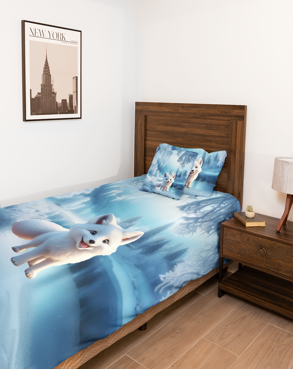Thumbnail: Baby Arctic Fox Throw Pillow