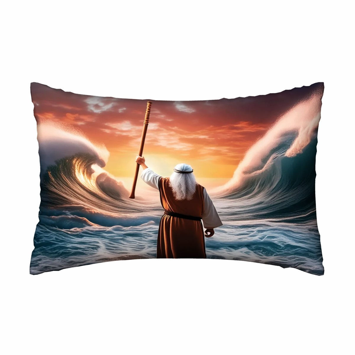 Red Sea Satin Pillowcase with Hidden Zipper