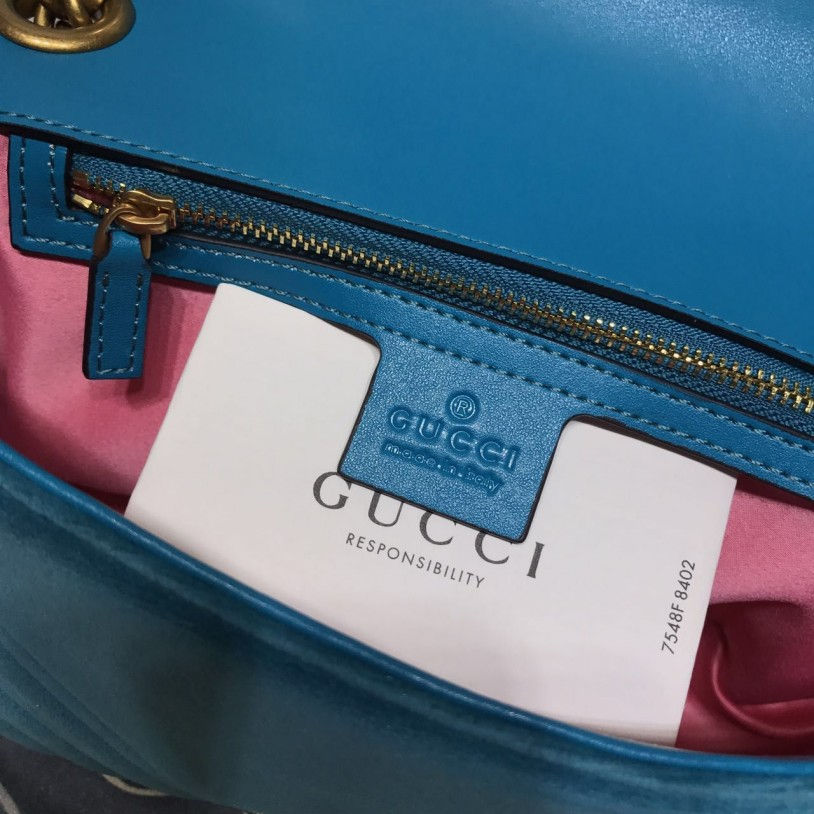 Thumbnail: Gucci GG Marmont Chevron Velvet Shoulder Bag