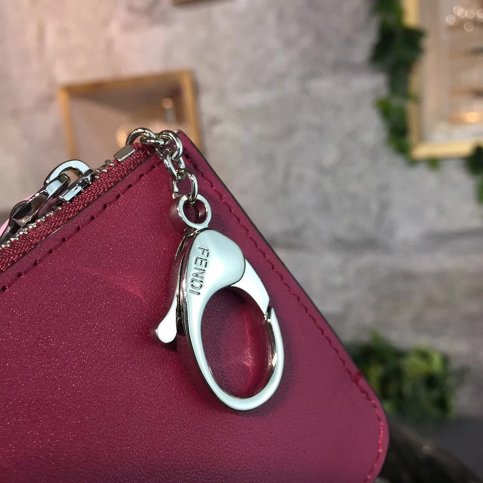 Thumbnail: FENDI Roma Zip Top Leather Wallet Coin Purse