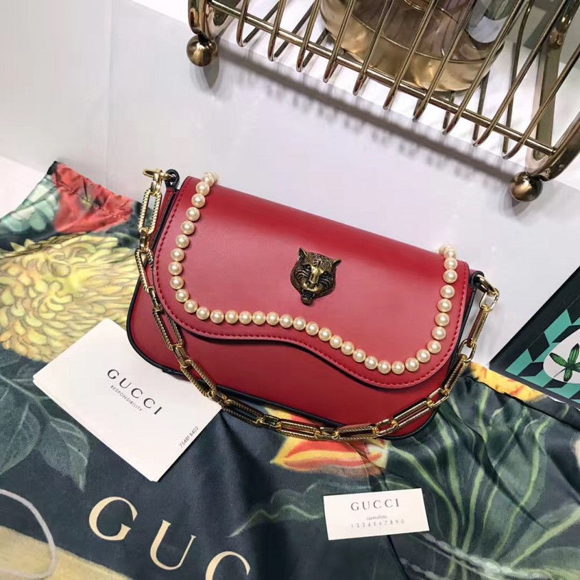 Thumbnail: Gucci Broadway Leather Mini Bag